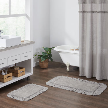 Burlap Dove Grey Bathmat 20